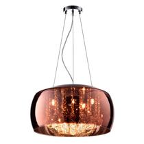 Lustre Pendente Soho Cobre Cristal 5G9 40CM PD002CO Bella