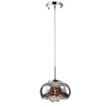 Lustre pendente soho vidro cromado translucido com cristais Lustre pendente soho vidro cromado translucido com cristais