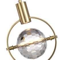 Lustre Pendente Solitário Pendente Lumier Glass 5w 20cm 3000k Dourado luxo