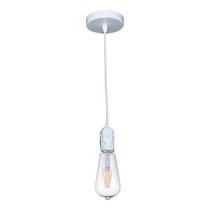 Lustre Pendente Soquete Plot Bella Iluminação Branco Lustre Pendente Soquete Plot Bella Iluminação Branco