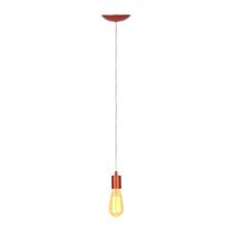 Lustre Pendente Soquete Retro Vintage Hangar One Cobre Fl