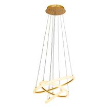 Lustre Pendente Space Orbital Triple Led 49w 3000K Luz Amarela Bivolt