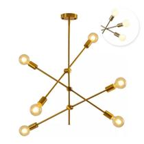 Lustre Pendente Sputnik Luminária de Teto Ipanema Moderno Iuminação Sala de Estar Articulável Quarto Decoração Casa Sala de Jantar Restaurante