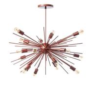 Lustre Pendente Sputnik Luxo Cobre Para 18 Lampadas