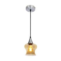 Lustre Pendente Taschibra Aisha Liso E27 Conhaque Bivolt Prata Lustre Pendente Taschibra Aisha Liso E27 Conhaque Bivolt Prata