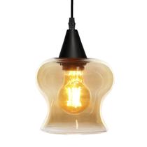 Lustre Pendente Taschibra Aisha Liso E27 Conhaque Bivolt