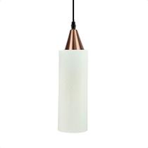 Lustre Pendente Taschibra Anne 20cm Leitoso E27 Bivolt Cobre Lustre Pendente Taschibra Anne 20cm Leitoso E27 Bivolt Cobre