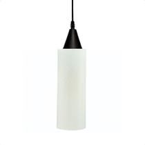 Lustre Pendente Taschibra Anne 20cm Leitoso E27 Bivolt Preto Lustre Pendente Taschibra Anne 20cm Leitoso E27 Bivolt Preto