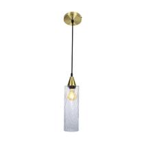 Lustre Pendente Taschibra Anne Rigato E27 Transparente Bivolt Ouro Lustre Pendente Taschibra Anne Rigato E27 Transparente Bivolt Ouro