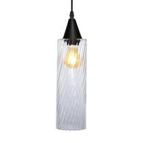 Lustre Pendente Taschibra Anne Rigato E27 Transparente Bivolt Lustre Pendente Taschibra Anne Rigato E27 Transparente Bivolt