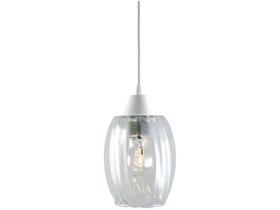 Lustre Pendente Taschibra Badih P E27 Bivolt Vidro Canelado