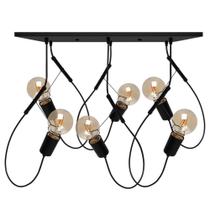 Lustre Pendente Taschibra Bungee Preto 6xe27 Bivolt Lustre Pendente Taschibra Bungee Preto 6xe27 Bivolt