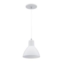 Lustre Pendente Taschibra Cúpula Td 622 E27 Bivolt Branco Fosco