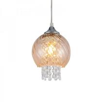 Lustre Pendente Taschibra Diana E27 Bivolt Âmbar