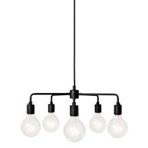 Lustre Pendente Taschibra Drops Preto Para 5 Lâmpadas E27 Bivolt