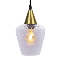 Lustre Pendente Taschibra Monalisa Boreal Transparente E27 Bivolt Ouro