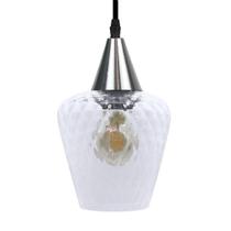 Lustre Pendente Taschibra Monalisa Boreal Transparente E27 Bivolt Prata