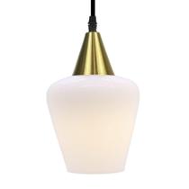 Lustre Pendente Taschibra Monalisa Branco Leitoso E27 Bivolt Ouro