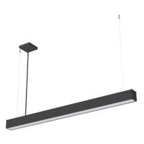 Lustre Pendente Taschibra Vetor Linear Led 20W Preta 4000K