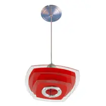 Lustre Pendente Teto - Ovalado Colorido Vermelho - Quarto, Sala, Cozinha Lustre Pendente Teto - Ovalado Colorido Vermelho - Quarto, Sala, Cozinha