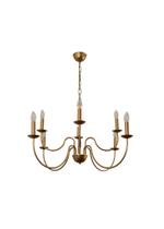 Lustre Pendente Thomas Redondo Tocheiro Clássico Sem Cúpula 8 Braços Dourado 743/8 Lustre Pendente Thomas Redondo Tocheiro Clássico Sem Cúpula 8 Braços Dourado 743/8