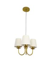 Lustre Pendente Tocheiro Mini Cúpula Redondo Cone Dourado 379 - ILUMINAMUNDO