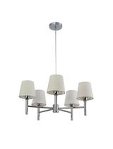 Lustre Pendente Tocheiro Redondo Cúpula 05 Braços 60cm Cromado 658/5
