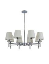 Lustre Pendente Tocheiro Redondo Cúpula 08 Braços 75cm Cromado 658/8 Lustre Pendente Tocheiro Redondo Cúpula 08 Braços 75cm Cromado 658/8