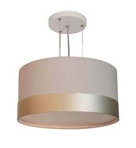 Lustre Pendente Tom Luz Cúpula Detalhe Bronze 30x15 Cinza