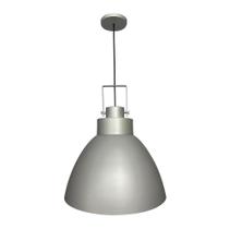 Lustre Pendente Utron King Alumínio Concreto/Branco 40Cm