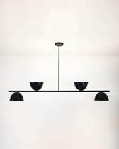 Lustre Pendente Versa Retangular Industrial 1,20cm Preto 632