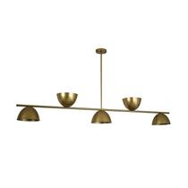 Lustre Pendente Versa Retangular Industrial 1,50cm Dourado 665