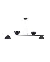 Lustre Pendente Versa Retangular Industrial Preto 1,30m 489