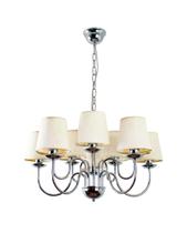 Lustre Pendente Versalhes Redondo Tocheiro Clássico Cúpula 10 Braços Cromado 650/10
