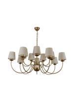 Lustre Pendente Versalhes Tocheiro Clássico Cúpula 14 Braços Dourado 372 14