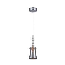 Lustre Pendente Vidro Fumê Mykonos 1 Lâmpada G9 Bivolt 32x13cm Design Vintage Moderno para Sala Quarto Cozinha e Varanda Lustre Pendente Vidro Fumê Mykonos 1 Lâmpada G9 Bivolt 32x13cm Design Vintage Moderno para Sala Quarto Cozinha e Varanda