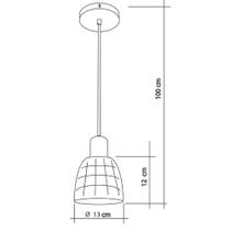 Lustre Pendente Vidro Moema Cobre/Rose Gold Moderno E27