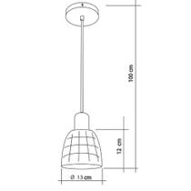 Lustre Pendente Vidro Moema Cobre/Rose Gold Moderno E27 Lustre Pendente Vidro Moema Cobre/Rose Gold Moderno E27