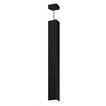 Lustre Pendente Viena Quadrado 90cm Woods Preto/Micro