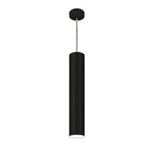 Lustre Pendente Viena Tubo 45cm Woods Preto/Micro