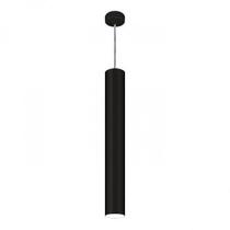 Lustre Pendente Viena Tubo 60cm Woods Preto/Micro