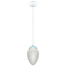 Lustre Pendente Vintage Branco Globo Pêra Branco Brilho