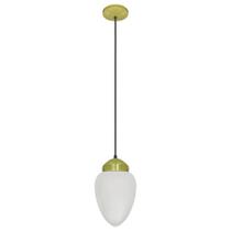 Lustre Pendente Vintage Dourado Globo Pêra Incolor Fosca Lustre Pendente Vintage Dourado Globo Pêra Incolor Fosca