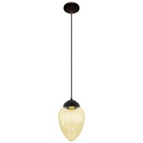 Lustre Pendente Vintage Fashion Preto Globo Pêra Âmbar Lustre Pendente Vintage Fashion Preto Globo Pêra Âmbar