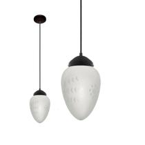 Lustre Pendente Vintage Preto Pêra Incolor Fosca Lapidada