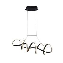 Lustre Pendente Zig 1X35W 3000k 1800 Lúmens TP003B TP003B Bella Iluminação Preto/Branco