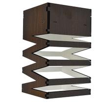 Lustre Pendulo de Teto Caixa Retangular Mdf Laminado Tabaco - D'Rossi Lustre Pendulo de Teto Caixa Retangular Mdf Laminado Tabaco - D'Rossi