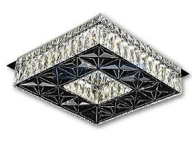 Lustre Plafon 24W Quadrado 35x35 Cristal LED Sobrepor 6000K Bivolt - LED Force