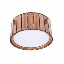 Lustre plafon 30cm redondo aletado rustico