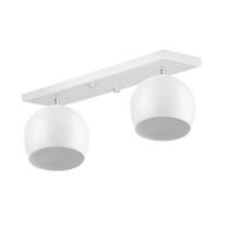 Lustre Plafon Bola 15 cm Retangular Duplo Branco